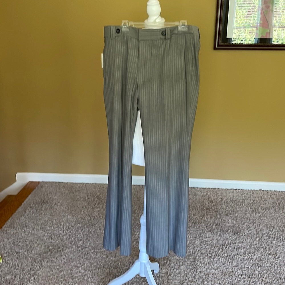 Banana Republic Brown Pinned Striped Trousers